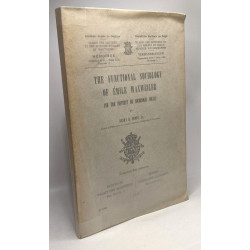 The functional sociology of Emile Waxweiler and the institut de...