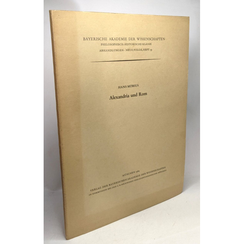 Alexandria und Rom - Bayerische akademie der wissenschaften -...