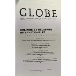 Culture et relations internationales - Globe revue internationale...