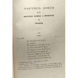 Papyrus Grecs de la bibliothèque nationale et universitaire de...