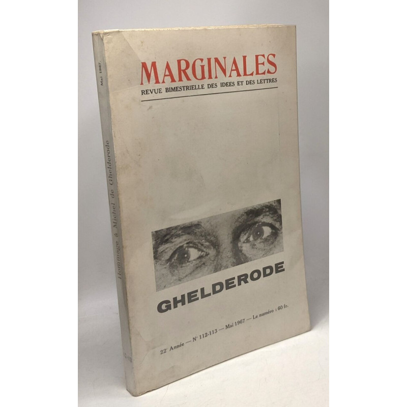 Hommage à Michel Ghelderode - Marginales revue bimestrielle des...