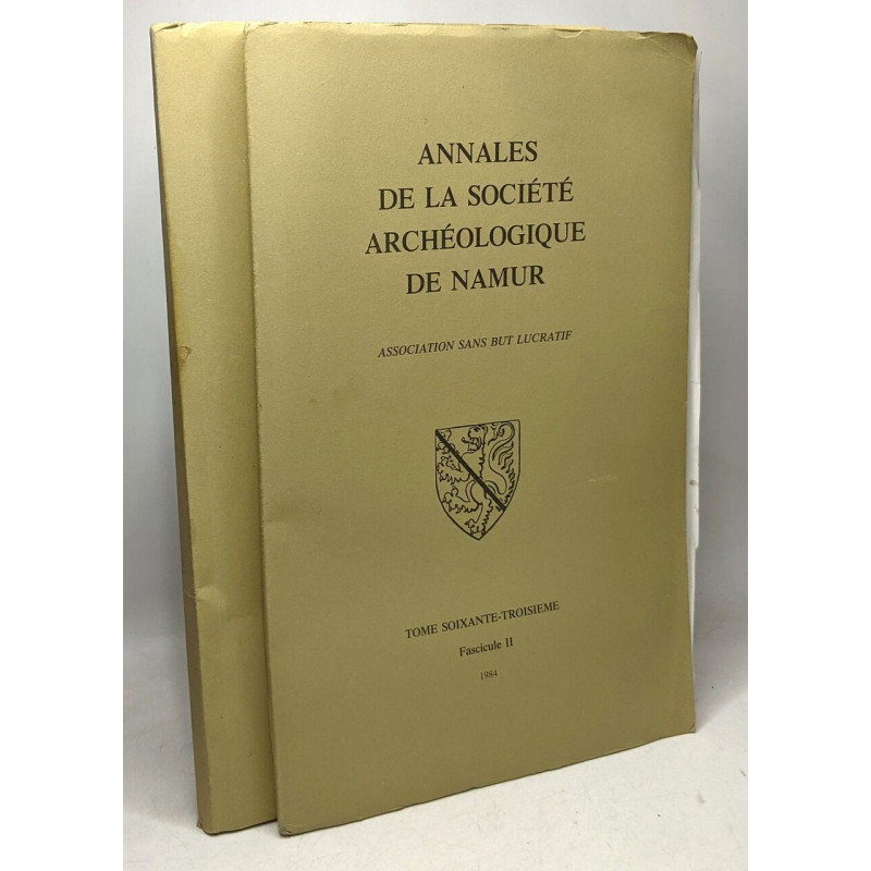 Annales de la société archéologique de Namur - fascicule II tome...