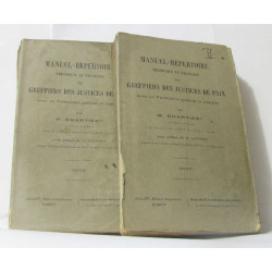 Manuel-répertoire théorique et pratique des greffiers des justices...