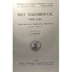 Het naembouck van 1562 - tweede druk van het nederlands- frans...