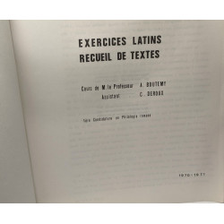 Exercices latins recueil de textes - Cours de M. Le Professeur...