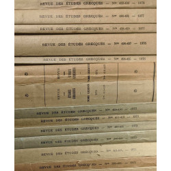 Revue des études grecques - 22 numéros entre 1966 et 1978 - années...