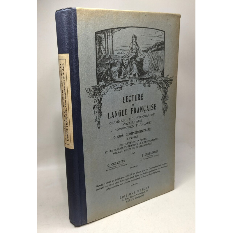 Lecture et langue française cours complémentaire livre de l'élève