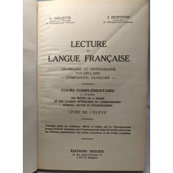 Lecture et langue française cours complémentaire livre de l'élève