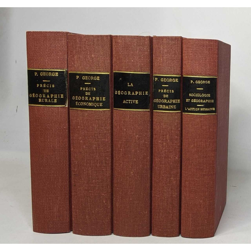 Lot de 5 ouvrages de Pierre George: précis de géographie urbaine /...