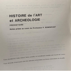 Histoire de l'art et archéologie - Préhistoire: Notes prises au...