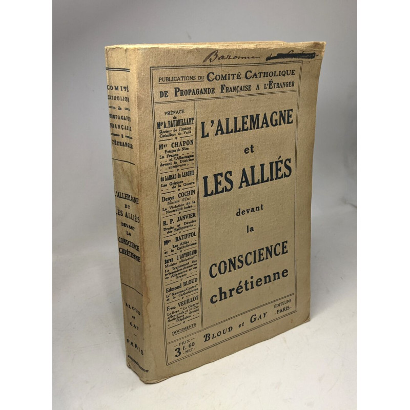 L'Allemagne et les alliés devant la conscience chrétienne