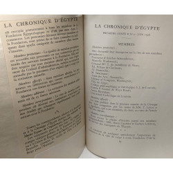 Chronique d'Egypte n°2 Juin 1926 - bulletin périodique de la...