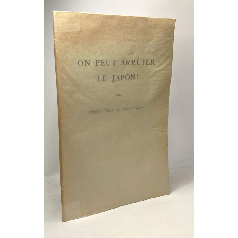 On peut arrêter le Japon