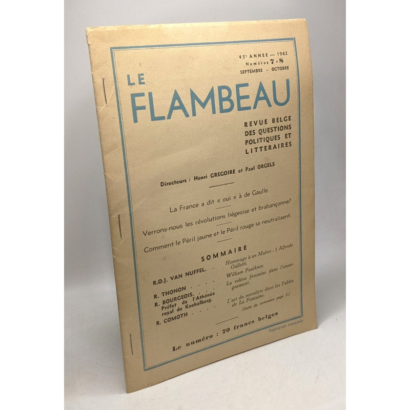 Le flambeau - revue belge des questions politiques et littéraires...
