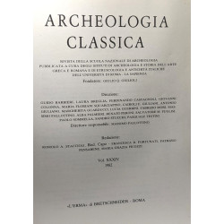 Archeologia classica Vol. XXXIV 1982 - universita degli studi di...
