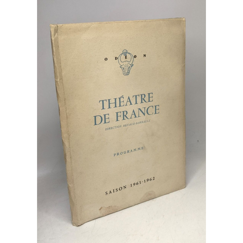 Théâtre de France - Programme 1961-1962 Odéon