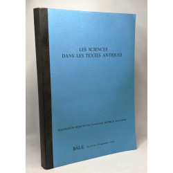 Les sciences dans les textes antiques - colloquium didacticum...