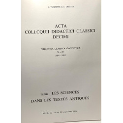 Les sciences dans les textes antiques - colloquium didacticum...