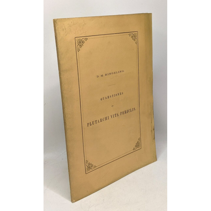Quaestiones de Plutarchi vita periclis - specimen literarium...