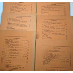 Latomus. Revue d'études latines - 5 années complètes (4 fascicules...
