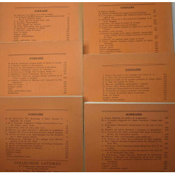 Latomus. Revue d'études latines - 5 années complètes (4 fascicules...