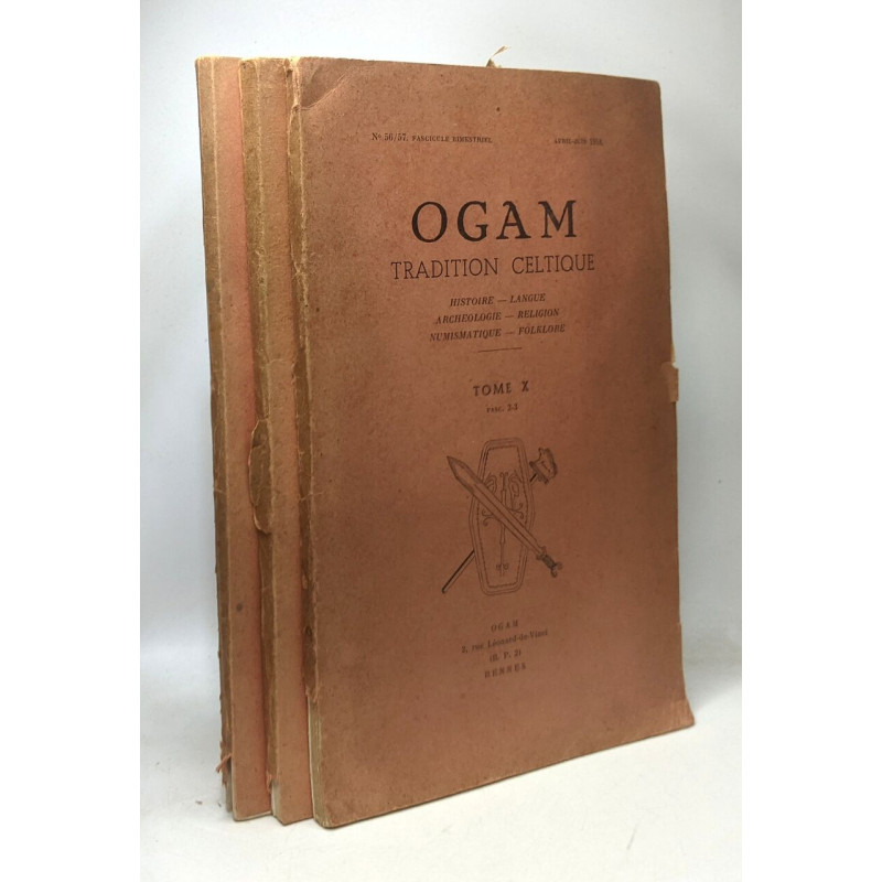 OGAM tradition celtique - histoire langue archéologie religion...