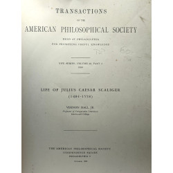 Life of Julius Caesar Sacliger (1484-1558) --- new series volume...