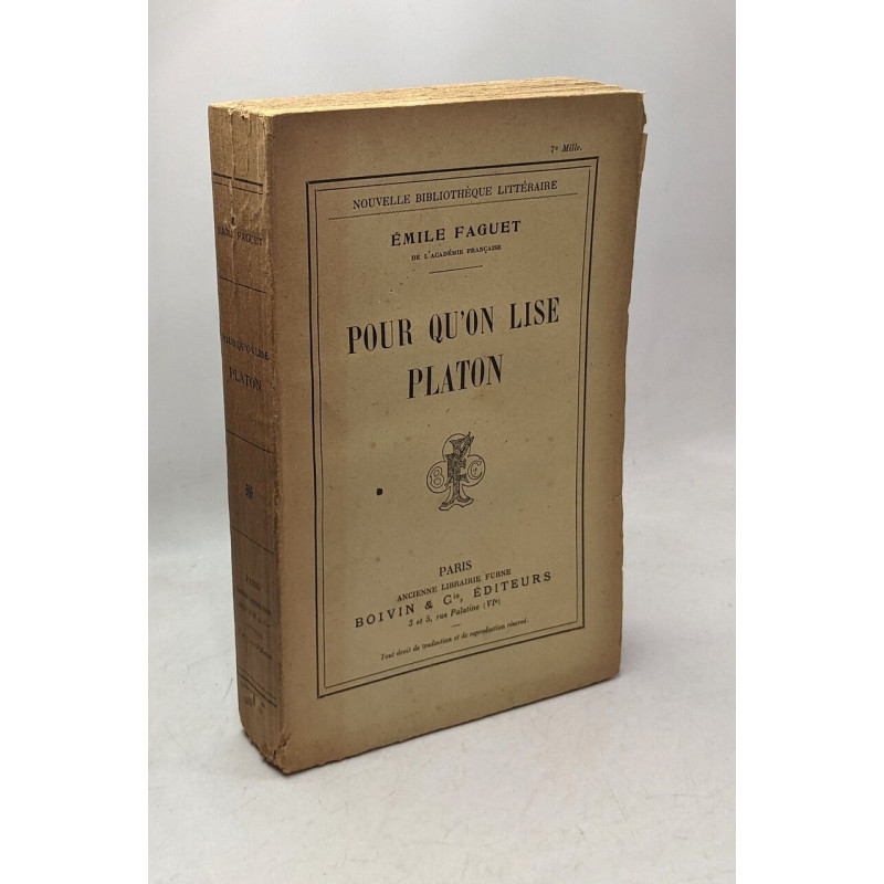 Pour qu'on lise Platon