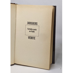 Lot de 2 Dossiers vérité : forfaits nazis en italie / l'avion...