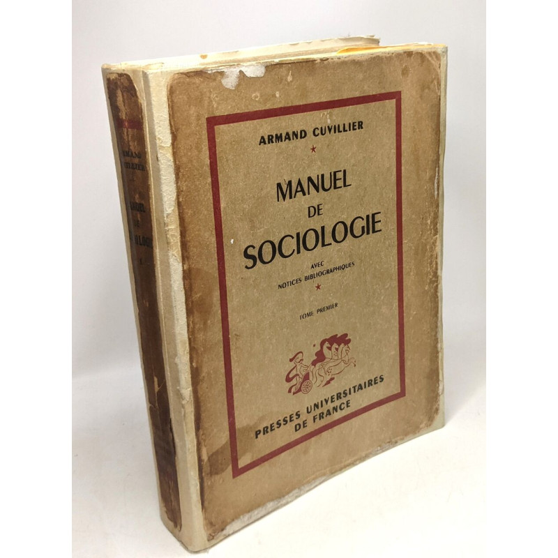 Manuel de sociologie - TOME PREMIER + TOME SECOND - avec notices...