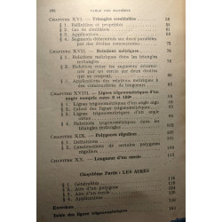Géométrie - classe de troisième - programmes du 18 Avril 1947