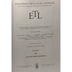 Ephemerides theologicae lovanienses - ETL - Louvain Journal of...