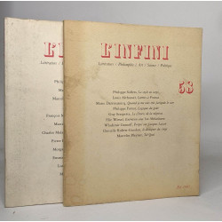 Lot de 2 numéros "L'infini littérature / philosophie / Art /...