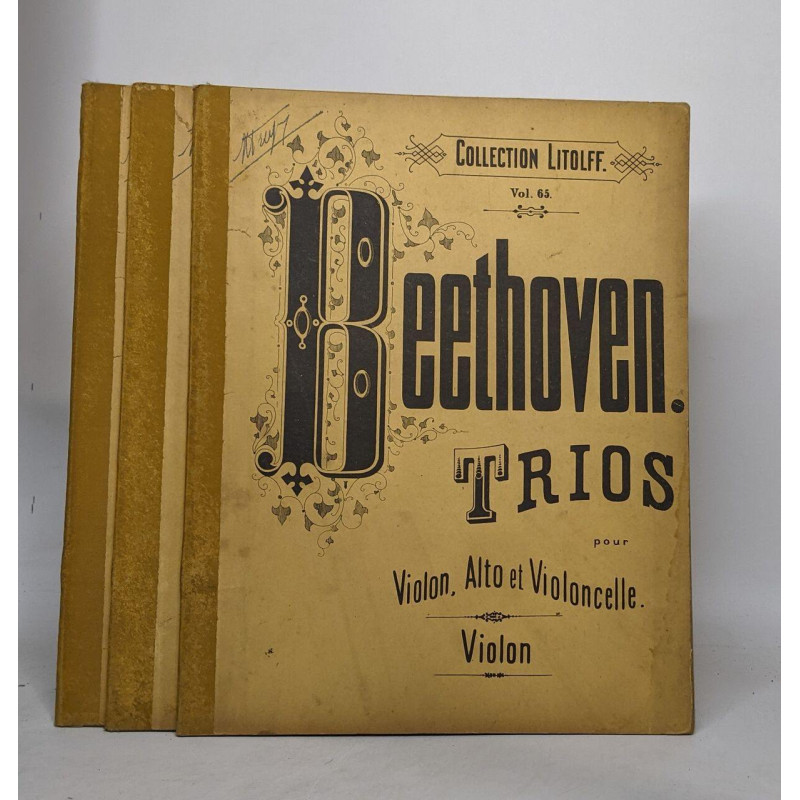 Collection Litolff vol. 65: Beethoven trios pour violon Alto et...
