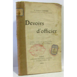 Devoirs d'officier - conseils donnés aux élèves-officiers de...