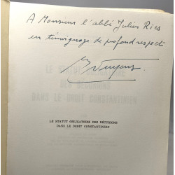 Le statut obligatoire des décurions dans le droit constantinien /...