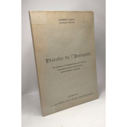 Histoire de l'Antiquité - un système d'enseignement et d'études...