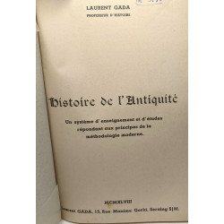 Histoire de l'Antiquité - un système d'enseignement et d'études...