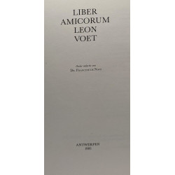 Liber amicorum Leon Voet