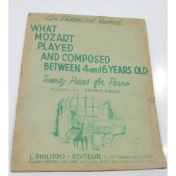 Ce que mozart a joué et composé entre 4 et 6 ans vingt pièces pour...