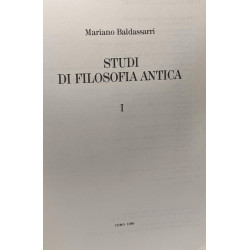 Studi di filosofia antica TOME I