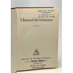 Manuel de teinture - fabrique de produits chimiques