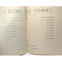 L'école des Femmes - réprésentation du 27/11/58 - (avec...