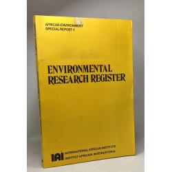 Environmental research register - african environment special report 4