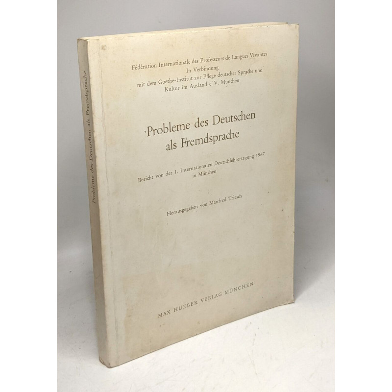 Probleme des deutschen als fremdsprache - bericht von der 1....