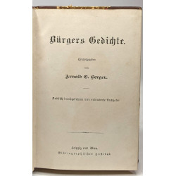 Bürgers gedichte - britisch durchgesehene und erweiterte ausgabe