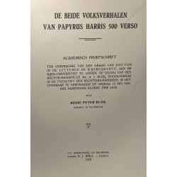 De Beide volksverhalen van papyrus harris 500 verso - academisch...