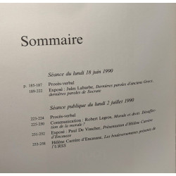 Bulletin 6-9 /1990 - classe des lettres et des sciences morales et...