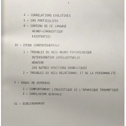 Aphasie traumatiques - université de Bordeaux II - thèse pour le...