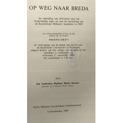 Op weg naar breda - de opleiding van officieren voor het...